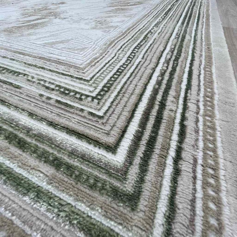 سجاد الماس تركي مودرن 30095 بيج زيتي 200*300