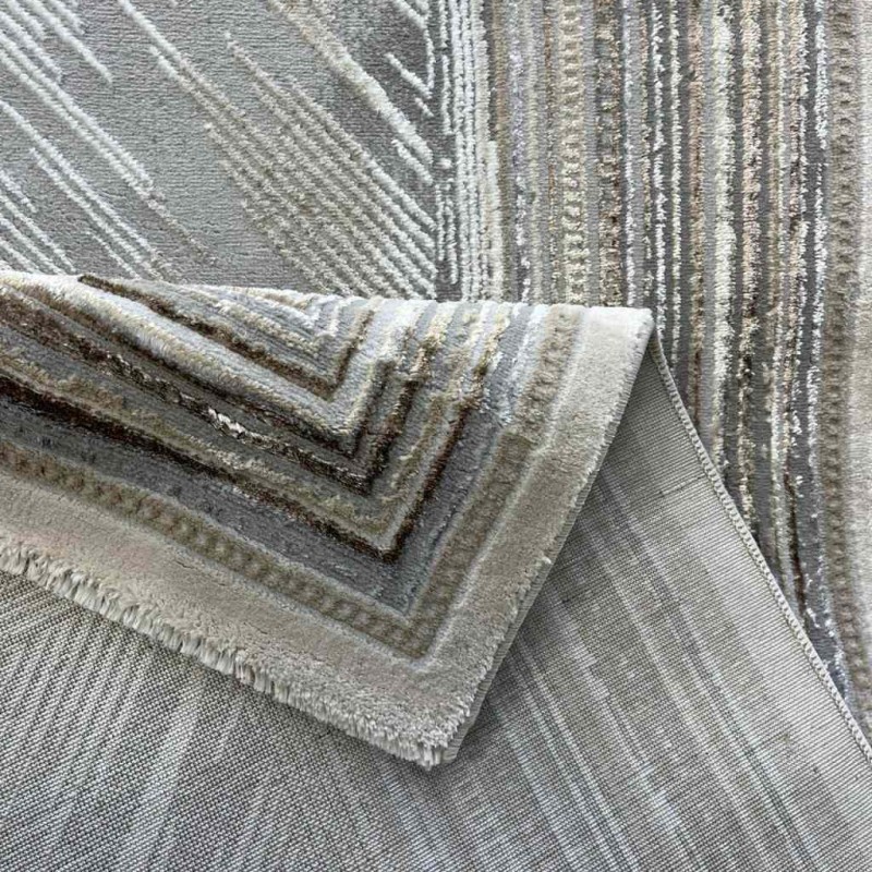 سجاد الماس تركي مودرن 30095 رصاصي بني 250*350