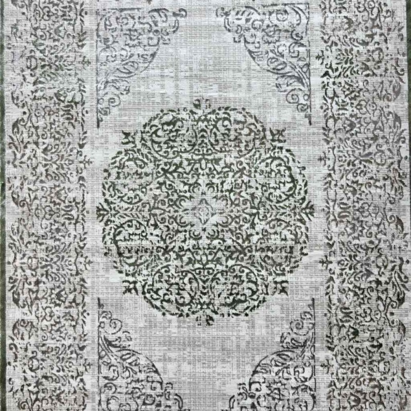 سجاد تركي حديث الماس 35007A بيج أخضر مقاس 150*220