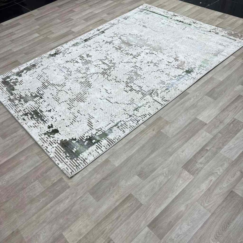 سجاد الماس تركي مودرن 35023D بيج اخضر 200*300