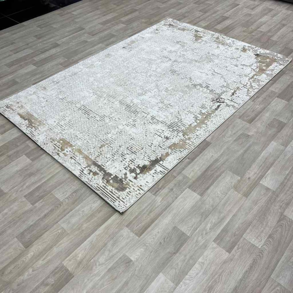 سجاد الماس تركي مودرن 35023D بيج برتقالي 200*300