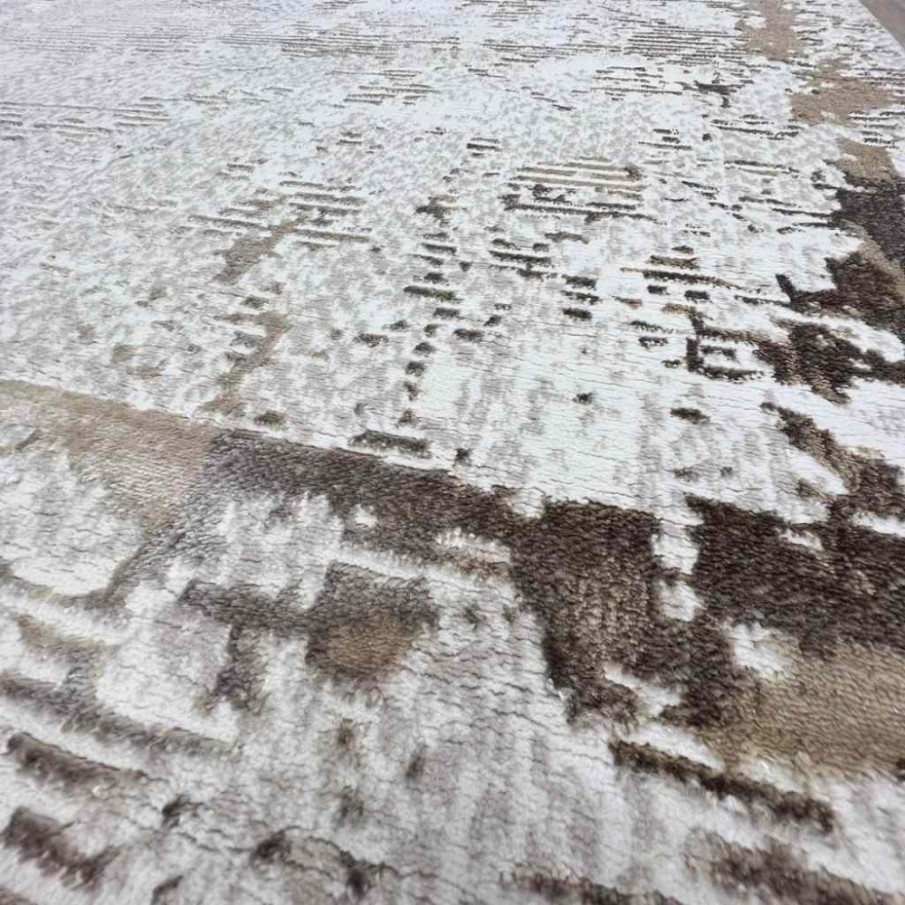 سجاد الماس تركي مودرن 35023D بيج برتقالي 200*300