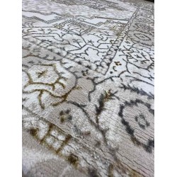 سجاد الماس تركي مودرن 35043A بيج ذهبي 150*220
