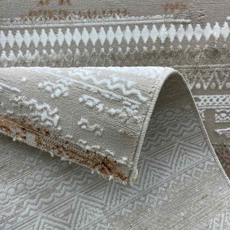 سجاد الماس تركي مودرن 30096A فيزون برتقالي 250*350