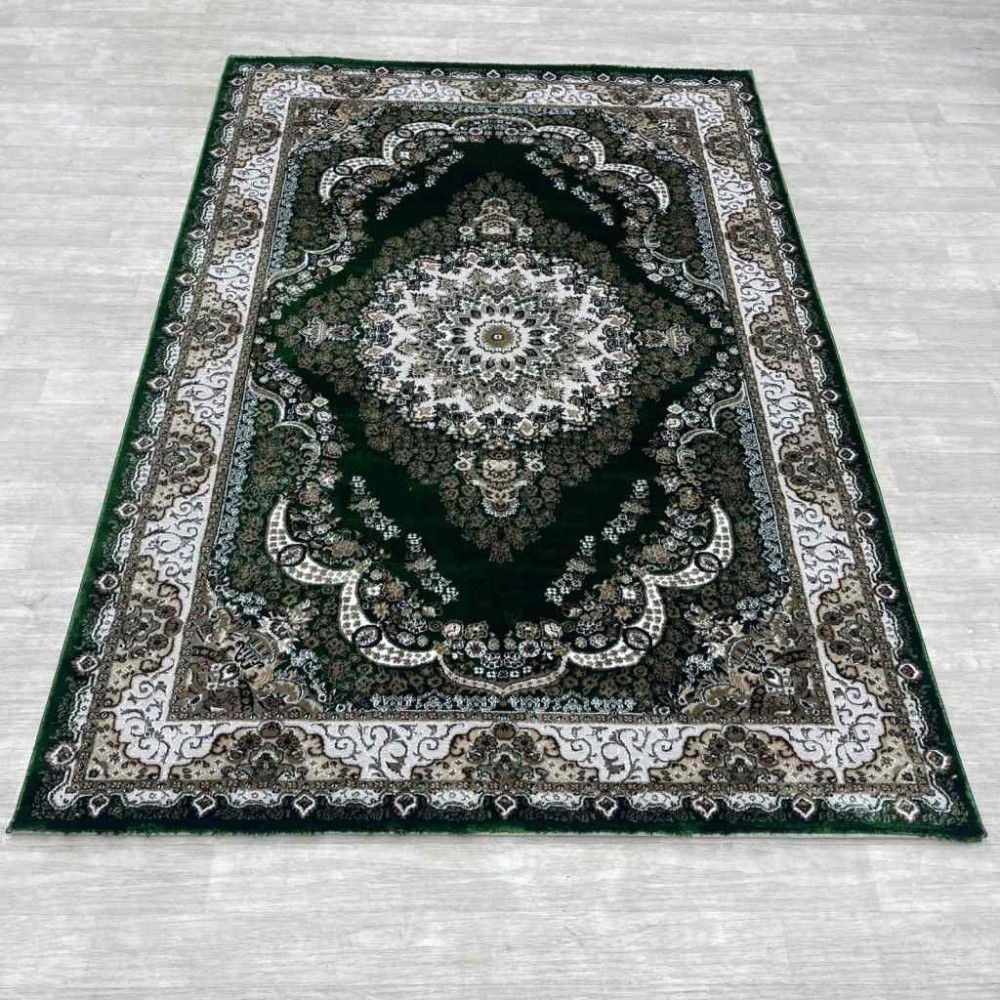 سجاد الماس كلاسيك تركي 10941A لون اخضر مقاس 200*300