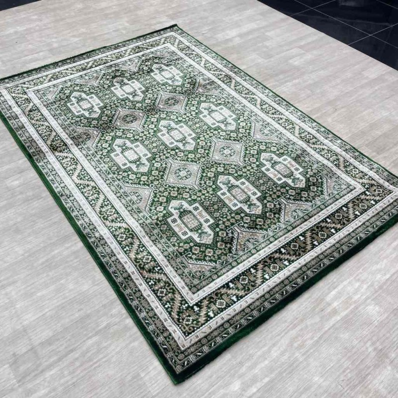 سجاد الماس كلاسيك تركي 10939A لون اخضر مقاس 200*300