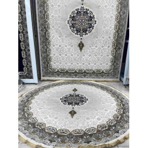 سجاد تركي كاشان دائري 1019A كريم كريم مقاس 200*200