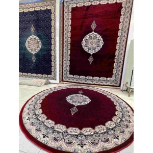 سجاد تركي كاشان دائري 1019A احمر مقاس 200*200