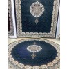 سجاد تركي كاشان دائري 1019A كحلي مقاس 200*200