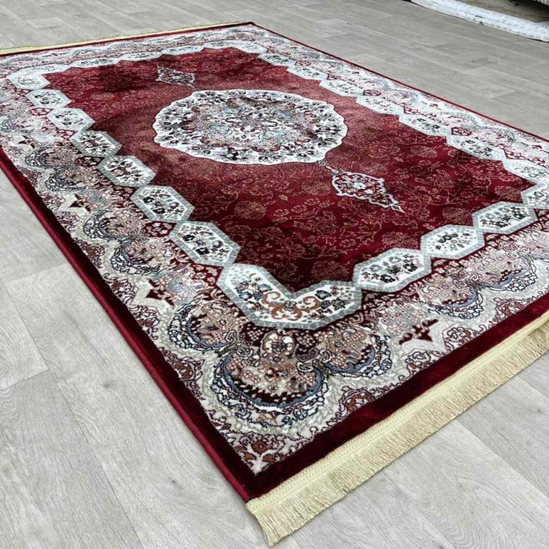 سجاد تركي كاشان دائري 1019A احمر مقاس 400*400