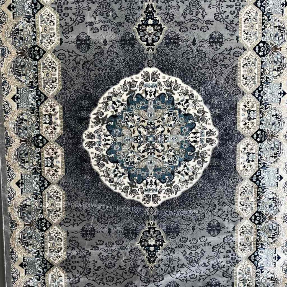 سجاد تركي كاشان 1019A رصاصي مقاس 200*300 سجاد تركي كاشان 1019A 11ملى رصاصي مقاس 200*300