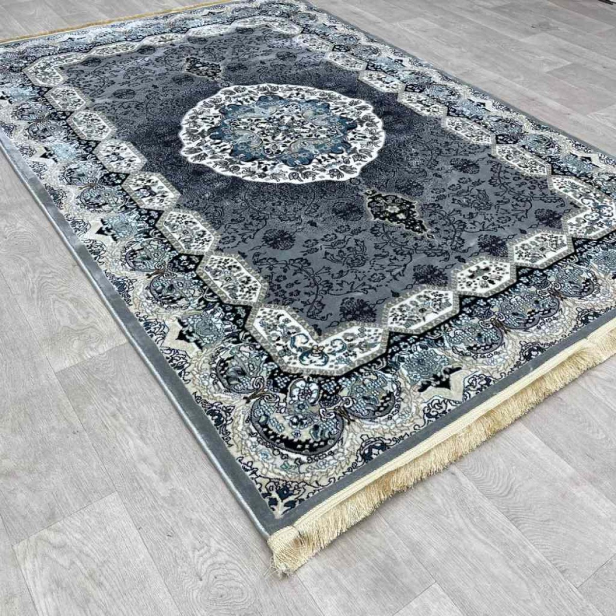 سجاد تركي كاشان 1019A رصاصي مقاس 200*300 سجاد تركي كاشان 1019A 11ملى رصاصي مقاس 200*300