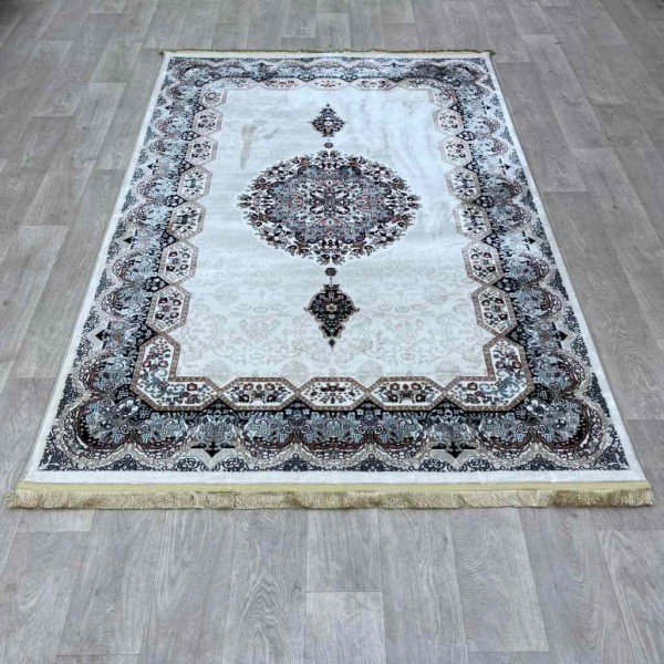 سجاد تركي كاشان دائري 1019A كريم كريم مقاس 300*300