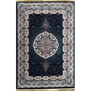 سجاد تركي كاشان دائري 1019A كحلي مقاس 200*200