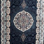 سجاد تركي كاشان 1019A كحلي مقاس 100*300 سجاد تركي كاشان 1019A 11ملى كحلي مقاس 100*300