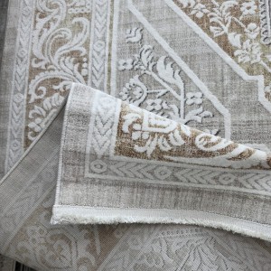 سجاد ارتلاين بوهيمي تركي A193C كريم ذهبي دائري مقاس 150*150