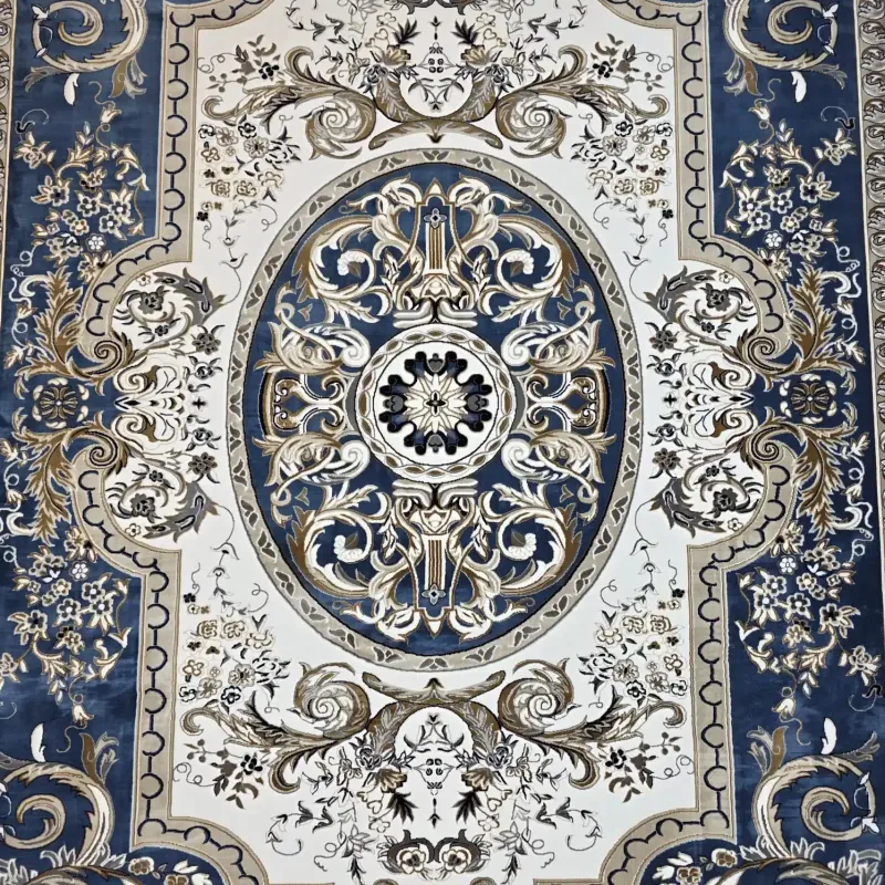 سجاد تركي شيراز A706C كلاسيك سميك ناعم سماوي مقاس 400*600