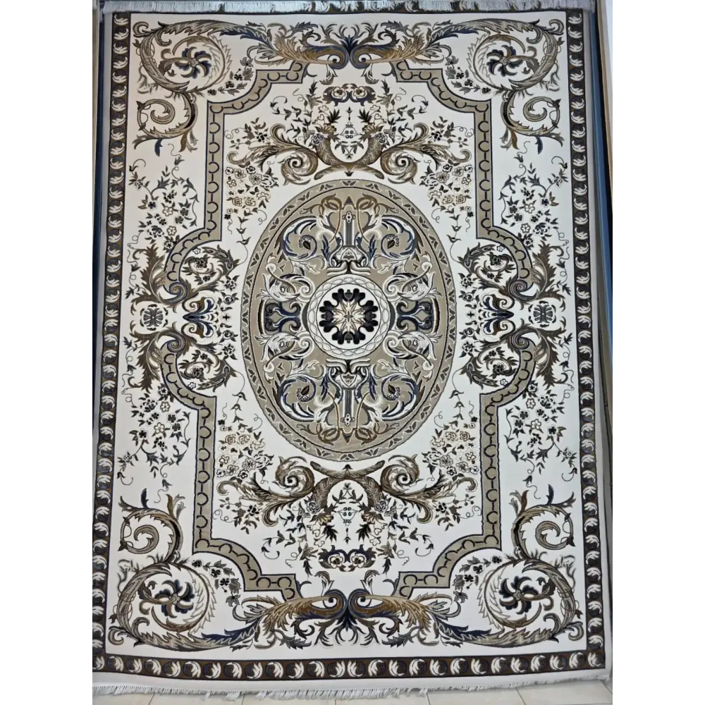 سجاد تركي شيراز A706C كلاسيك سميك ناعم كريم مقاس 400*700