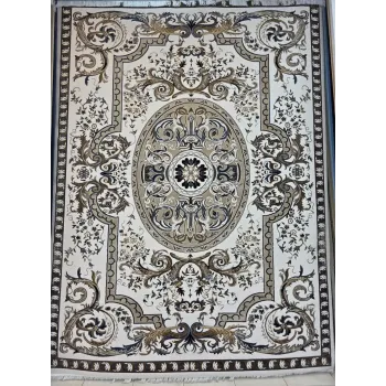 سجاد تركي شيراز A706C كلاسيك سميك ناعم كريم مقاس 300*400