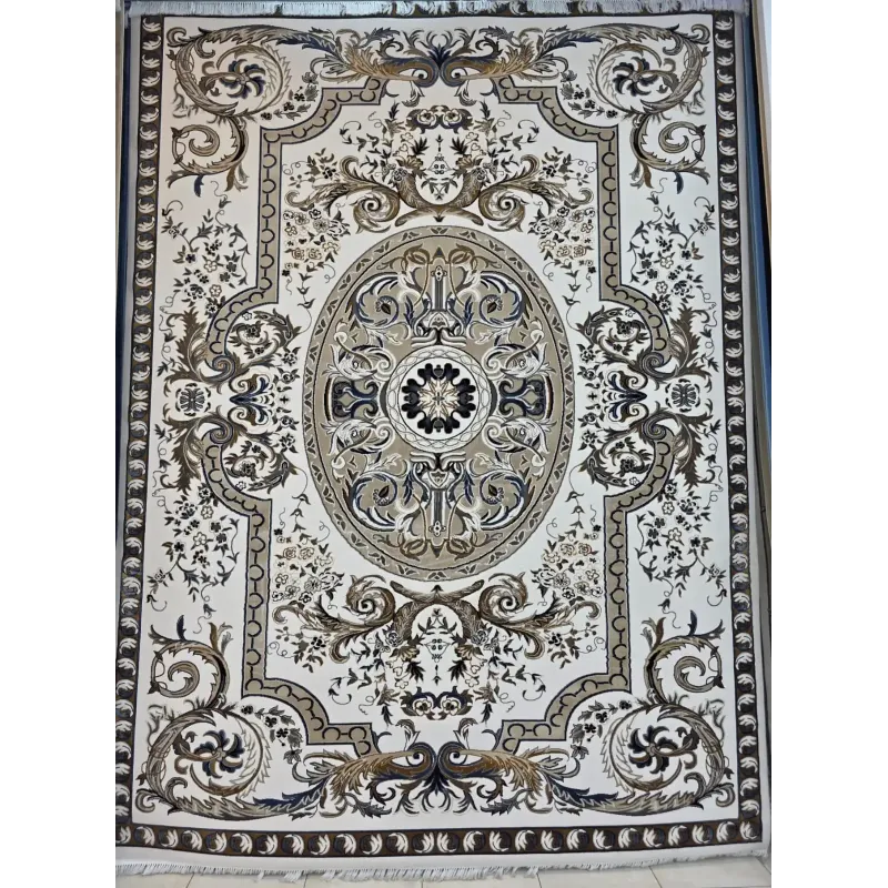 سجاد تركي شيراز A706C كلاسيك سميك ناعم كريم مقاس 300*400