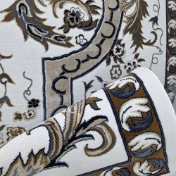سجاد تركي شيراز A706C كلاسيك سميك ناعم كريم مقاس 150*230