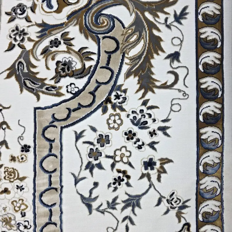 سجاد تركي شيراز A706C كلاسيك سميك ناعم كريم مقاس 300*400