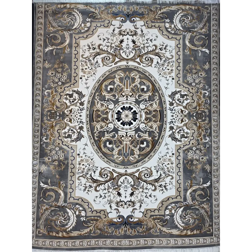 سجاد تركي شيراز A706C كلاسيك سميك ناعم رصاصي مقاس 400*800