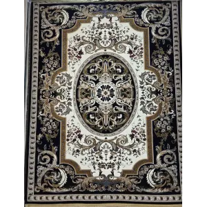 سجاد تركي شيراز A706C كلاسيك سميك ناعم كحلي مقاس 400*600