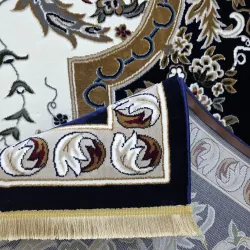سجاد تركي شيراز A706C كلاسيك سميك ناعم كحلي مقاس 400*700