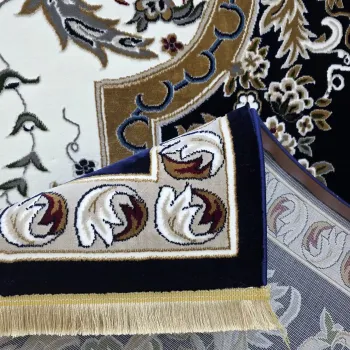 سجاد تركي شيراز A706C كلاسيك سميك ناعم كحلي مقاس 400*600