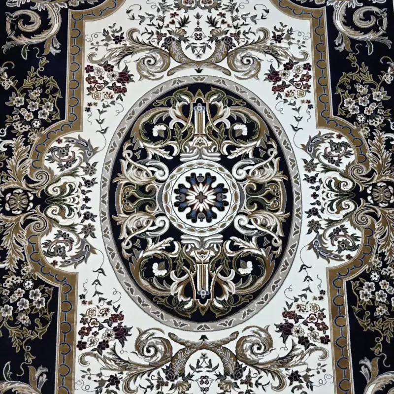 سجاد تركي شيراز A706C كلاسيك سميك ناعم كحلي مقاس  100*200