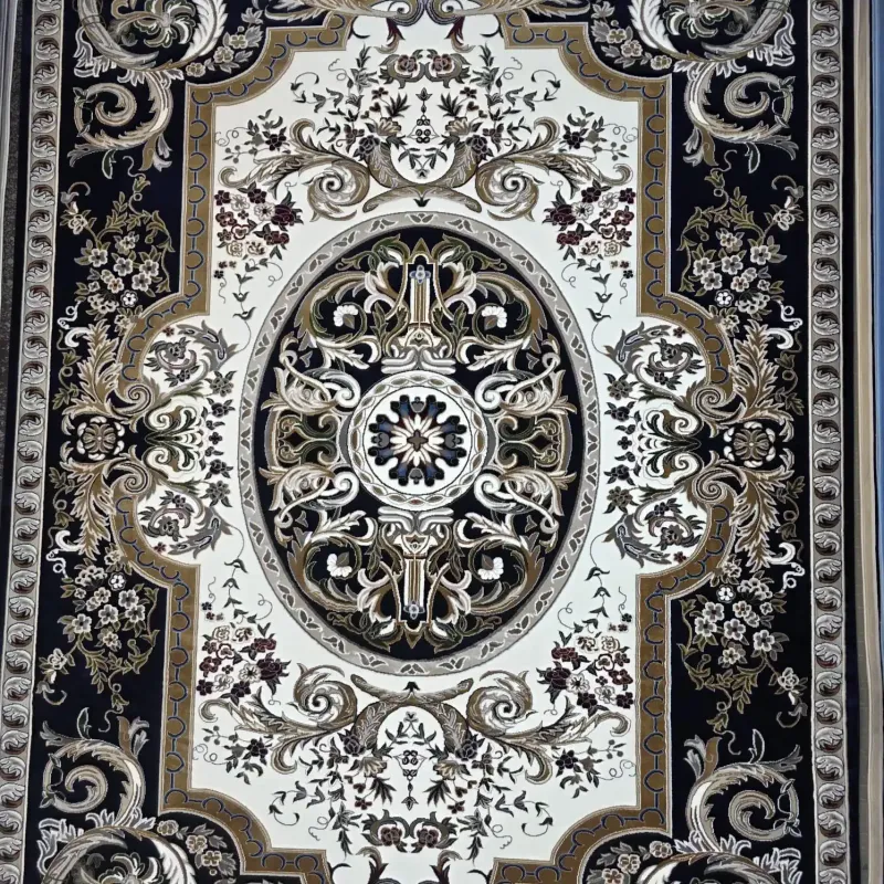 سجاد تركي شيراز A706C كلاسيك سميك ناعم كحلي مقاس  100*200