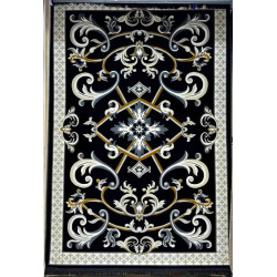 سجاد إيراني درجة أولى سجاد فاخر مصنوع بدقة عالية من أفضل أنواع الصوف والحرير الون كحلي مقاس 400*600