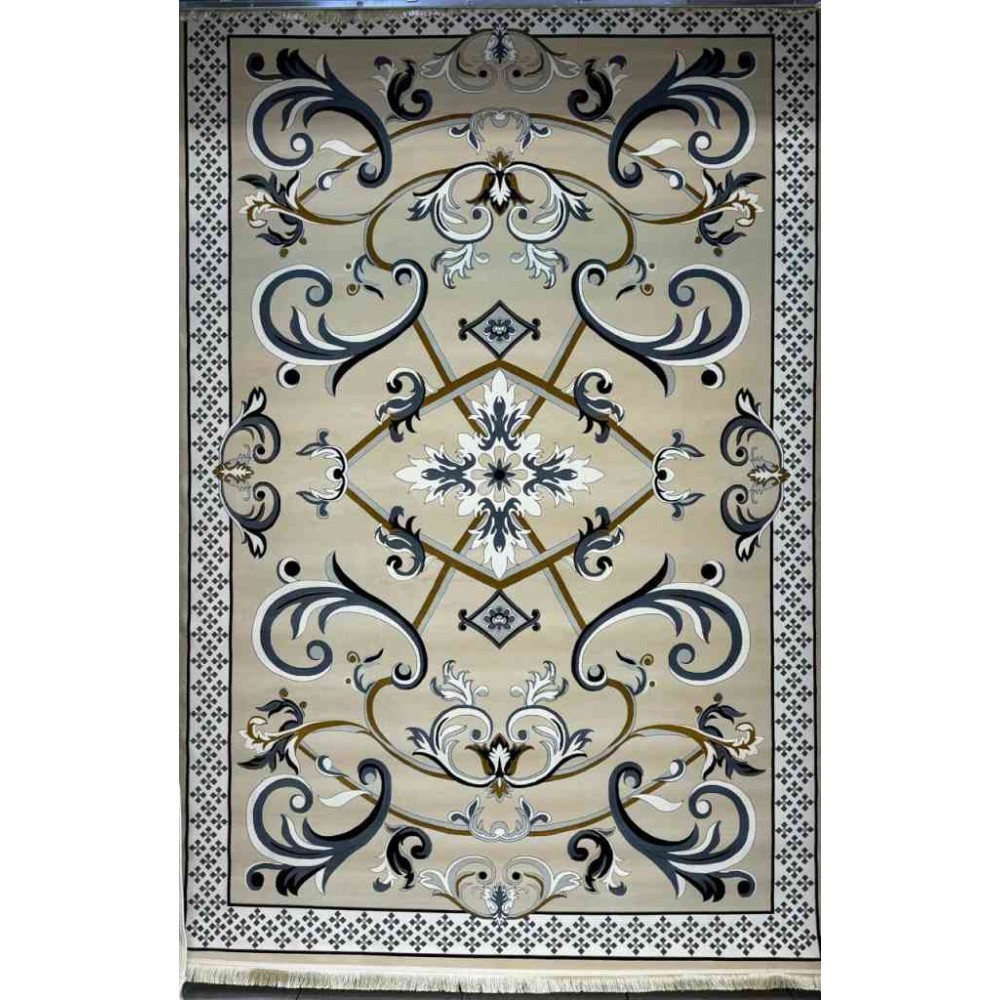 سجاد إيراني درجة أولى سجاد فاخر مصنوع بدقة عالية من أفضل أنواع الصوف والحرير الون بيج مقاس 400*600