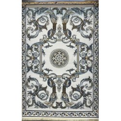 سجاد إيراني درجة أولى سجاد فاخر مصنوع بدقة عالية من أفضل أنواع الصوف والحريرنقشه ملكي2 الون كريم مقاس 400*600