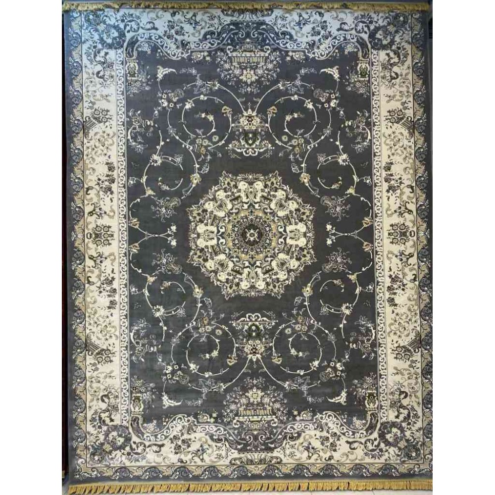 سجاد تركي تبريز كلاسيك سميك ناعم 2767B رصاصي مقاس 500*700