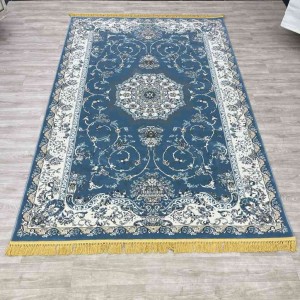 سجاد تركي تبريز كلاسيك سميك ناعم 2767B سماوي مقاس 125*1000