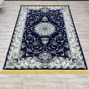 سجاد تركي تبريز كلاسيك سميك ناعم 2767B كحلي مقاس 250*350