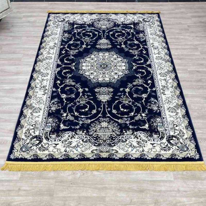 سجاد تركي تبريز كلاسيك سميك ناعم 2767B كحلي مقاس 300*400