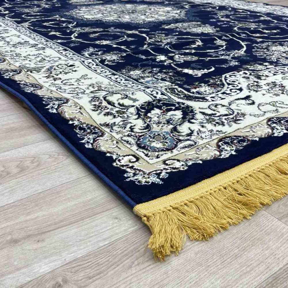 سجاد تركي تبريز كلاسيك سميك ناعم 2767B كحلي مقاس 500*800
