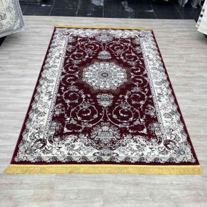 سجاد تركي تبريز كلاسيك سميك ناعم 2767B احمر عنابي مقاس 125*1000