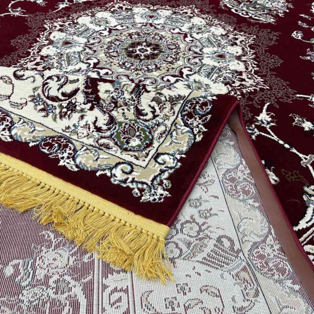 سجاد تركي تبريز كلاسيك سميك ناعم 2767B احمر عنابي مقاس 100*300