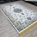 سجاد تركي تبريز كلاسيك سميك ناعم 2767B ابيض مقاس 125*500