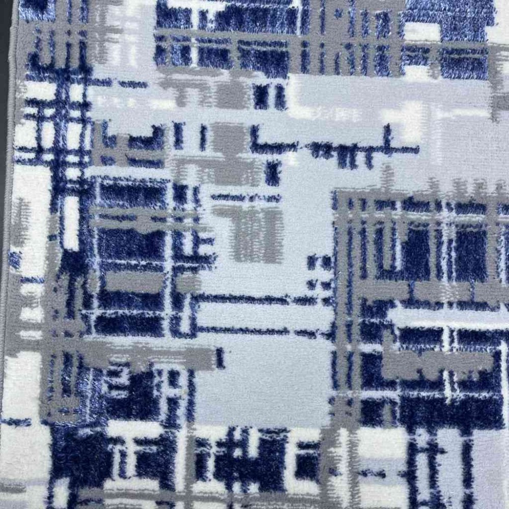 موكيت ستايل 5 نقشه DN07A تركي تناسب جميع الفرف لون رصاصي و سماوي