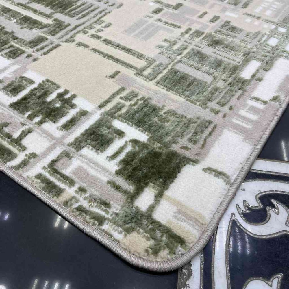 موكيت ستايل 5 نقشه DN07A تركي تناسب جميع الفرف لون بيج و اخضر