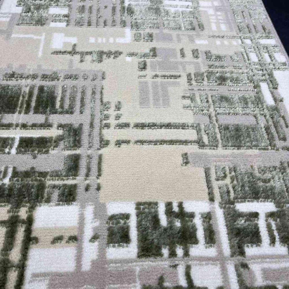 موكيت ستايل 5 نقشه DN07A تركي تناسب جميع الفرف لون بيج و اخضر