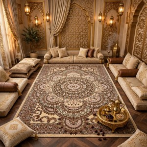 سجاد الواحة تركي H5307C بوني كريم مقاس 100*300