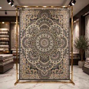 سجاد الواحة تركي H5307C رصاصي غامق مقاس 50*80