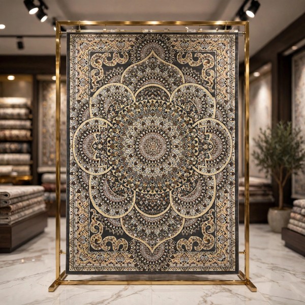 سجاد الواحة تركي H5307C رصاصي غامق مقاس 100*200