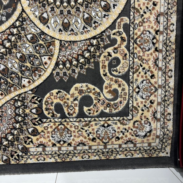 سجاد الواحة تركي H5307C رصاصي غامق مقاس 100*200